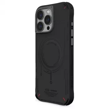 Skinarma Mecha Hoes voor iPhone 16 Pro 6,3 inch, magnetisch opladen, Zwart