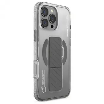 Skinarma Axon Case voor iPhone 16 Pro 6,3 inch, magnetisch laden + gripstandaard, titanium