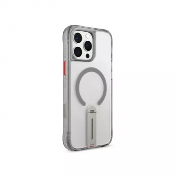 Skinarma Helix Case voor iPhone 16 Pro Max, magnetisch laden, 360° draaibare standaard, titanium