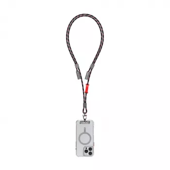 Skinarma Dyno Ve 2-in-1 USB-C naar USB-C lanyard-kabel, 80 cm, zwart