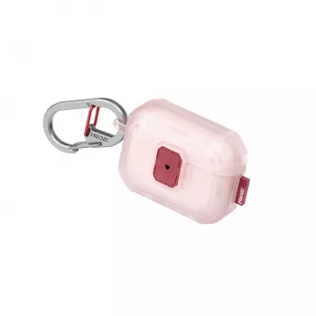 SKINARMA Mecha LE hoesje met kliksluiting en karabijnhaak voor Apple AirPods Pro 3, roze (SK-APP3MECLE-FBLH)
