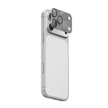 Skinarma Sonix volledig aluminium cameralensbeschermer voor iPhone 17 Pro - zilver