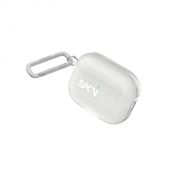 SKINARMA Kinzoku hoesje met karabijnhaak voor Apple AirPods Pro 3, melkwit-transparant (SK-APP3KIN-FROST)