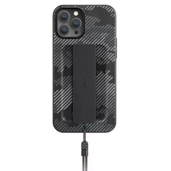 UNIQ Heldro Case voor iPhone 12 Pro Max 6,7 inch Charcoal Camo Antimicrobial
