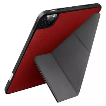 UNIQ Transforma Folio Case voor iPad Pro 11 inch (2021/2020) en iPad Air 10,9 inch (2022/2020) met antimicrobiële bescherming, Koraalrood