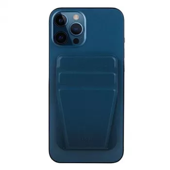 UNIQ Lyft magnetische snap-on telefoonstandaard en kaarthouder - blauw