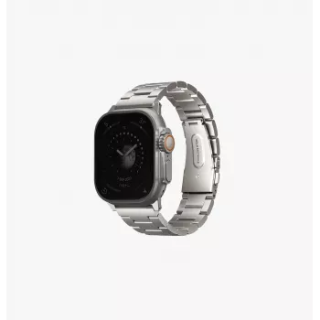 UNIQ Osta Apple Watch-bandje 42/44/45/49mm Roestvrijstalen schakelarmband Middernachtzwart