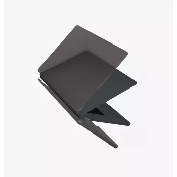 UNIQ Claro Hard Shell Case voor MacBook Air 15 M2/M3/M4/M5 (2023-2026) - Smoke Matte Grey