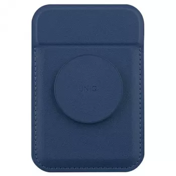 UNIQ Flixa Magnetic Wallet Stand voor MagSafe iPhone 12-15 serie, marineblauw