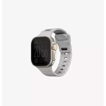 UNIQ Stride Apple Watch-armband 42/44/45/49mm FKM rubber krijtgrijs