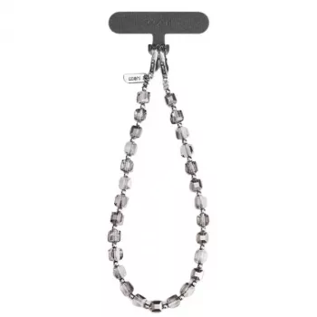 UNIQ Coehl Candy Gem handkoord Silver Sparkling - universeel telefoonpolsbandje