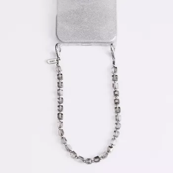 UNIQ Coehl Candy Gem handkoord Silver Sparkling - universeel telefoonpolsbandje