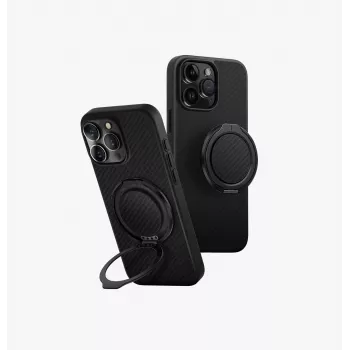 UNIQ Keva Air hoes voor iPhone 16 Pro Max 6,9 inch MagClick opladen Carbon Black