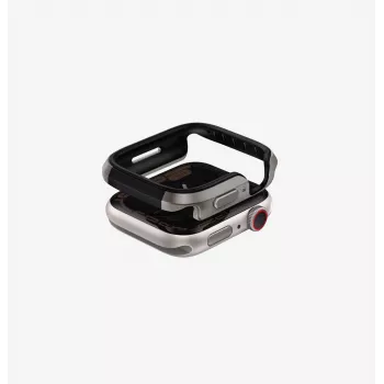 UNIQ Valencia Apple Watch Series 46mm bumperhoesje, Titanium Silver