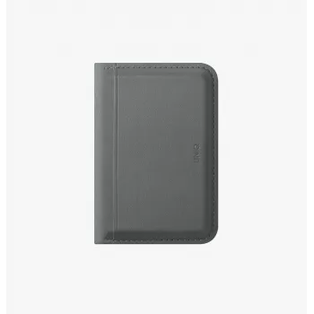 UNIQ Lyden DS MagSafe wallet met telefoonstandaard, RFID-blokkering, zwart