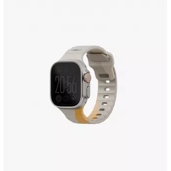 UNIQ Stride De rubberen horlogeband voor Apple Watch 49/46/45/44mm, beige