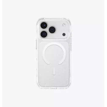 UNIQ LifePro Xtreme MagClick oplaadhoesje voor iPhone 17 Pro, transparant/glitter