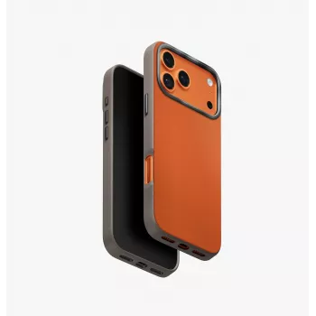 UNIQ Lyden DS Case voor iPhone 17 Pro Max MagClick Charging oranje/grijs