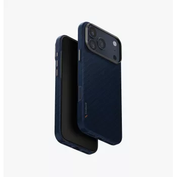 UNIQ Keva Edge Hoesje voor iPhone 17 Pro Max, MagClick-opladen, blauw