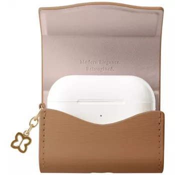 UNIQ Coehl Mirelle Wallet Case voor AirPods Pro bruin