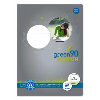 Staufen huiswerkboek groen A5 liniatuur 100 speciaal raster lijnrand rondom