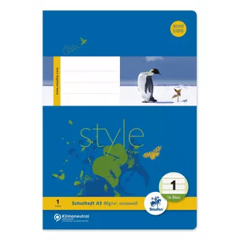 Staufen Style Schrift Lineatur 1, A5, gelinieerd met marge, 16 vel, 1e klas