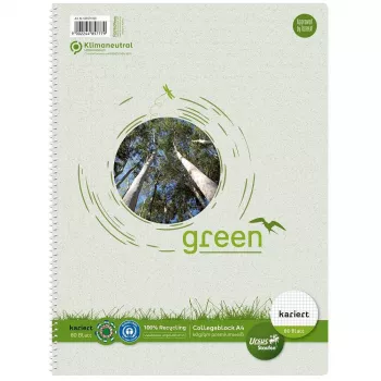 Staufen Ursus collegeblok DIN A4 60 g/m² 80 blad geruit (liniatuur 28) 4-voudig geperforeerd