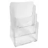 Exacompta A4 baliestandaard met 3 vakken, polystyreen, transparant, 155 x 237 x 339 mm (74158D)