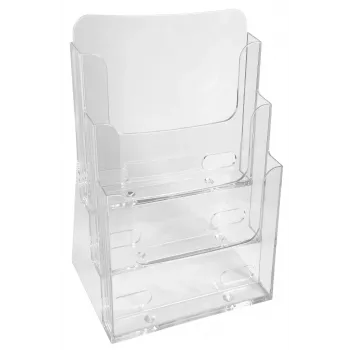 Exacompta A4 baliestandaard met 3 vakken, polystyreen, transparant, 155 x 237 x 339 mm (74158D)