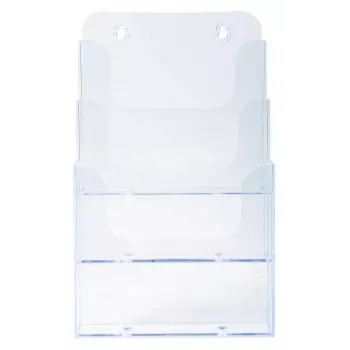 Exacompta A5 folderhouder, 3 vakken, polystyreen, 154 x 181 x 280 mm (75158D)