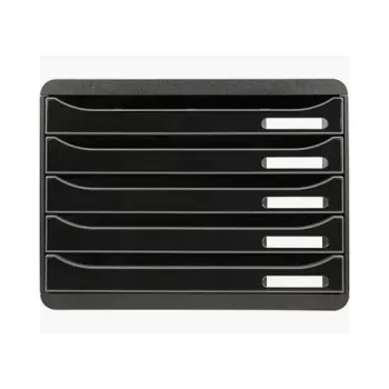 Exacompta BIG-BOX PLUS HORIZON ladebox DIN A4 liggend, 355 x 270 x 271 mm, zwart (308714D)
