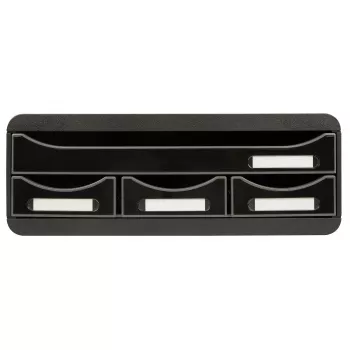 Exacompta TOOLBOX MINI ladebox met 4 laden, A4, 355 x 270 x 134 mm, zwart (319714D)