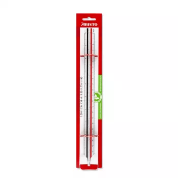 ARISTO driehoekliniaal D-profiel wit 30 cm (AR23703EB)
