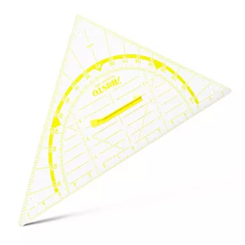 ARISTO geodriehoek 2 set square 80 cm transparant plexiglas