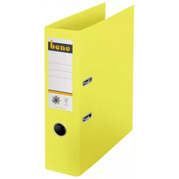 Bene No.1 hefboomordner geel karton 8,0 cm DIN A4