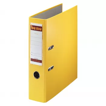Bene 291400GE hefboomordner A4 geel 80 mm rug 600 vellen spaanplaat papier/kunststof gelamineerd karton
