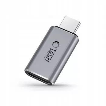 TECH-PROTECT ULTRABOOST adapter Type-C naar Lightning grijs