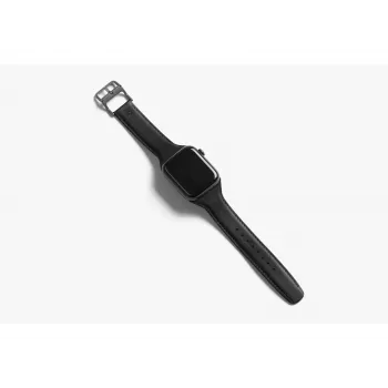 Bellroy Classic Leather Band voor Apple Watch, zwart, 40mm, 41mm, 38mm, 42mm (Serie 10/11)