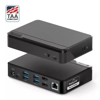 ALOGIC Universal Twin HD dockingstation - USB-C en USB-A - zwart