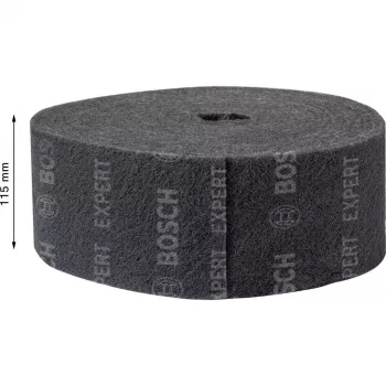 Bosch Expert N880 Ultra-Fine S vlies-schuurrol, 115mm x 10m, grijs, voor handmatig schuren