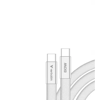 Verbatim Sync & Charge USB-C naar USB-C 60W 120cm Wit