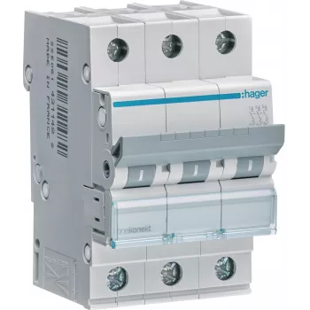 Hager MCN325E installatieautomaat 6kA, C-karakteristiek, 25A, 3-polig