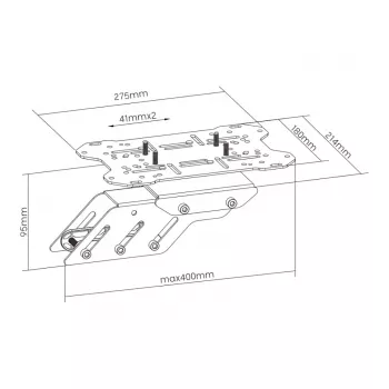 Oplite houder voor sim racing & flight sim accessoires zwart retail (OP-GTR-FSH)
