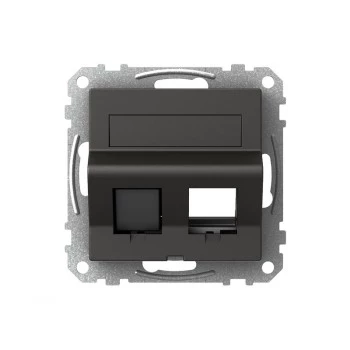 Schneider Electric Exxact datacase Actassi/Keystone Oblique antraciet data-outlet frame