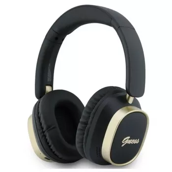 Guess Bluetooth over-ear koptelefoon ENC Rectangle Metal Script zwart