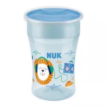 NUK Magic Cup 230ml trainingsbeker blauw 360° drinkrand