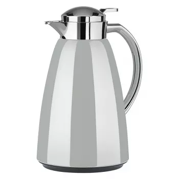 EMSA CAMPO thermoskan, 1 liter, lichtgrijs/rvs, Quick-Tip sluiting