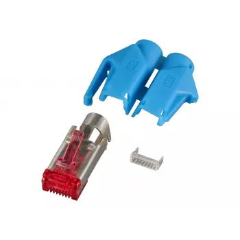 EFB RJ45 Hirose stekker STP, TM21 blauw, Cat.6, 100 stuks