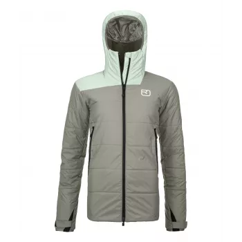 Ortovox Swisswool Zinal jas dames - Green Sage, maat L