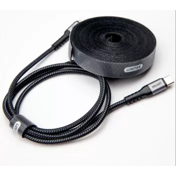UNITEK OT142BK klittenband-kabelbinder 5m zwart